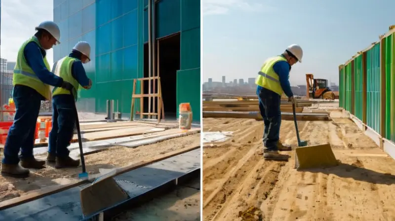 Dos métodos de construcción contrastantes visualmente