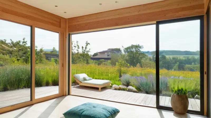 Casa moderna sostenible en armonía con la naturaleza