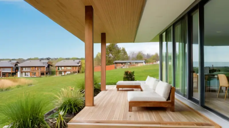 Casas modernas prefabricadas integradas en la naturaleza