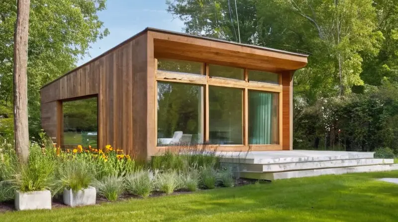 Dos casas contrastantes en un paisaje sereno