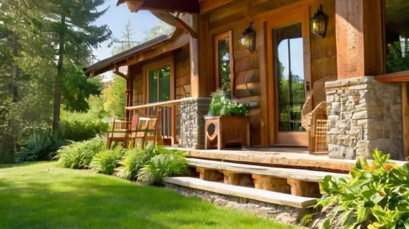 Casa acogedora de madera en entorno natural