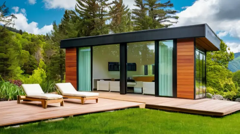 Casa prefabricada moderna con diseño minimalista