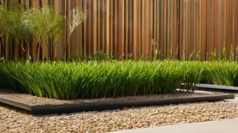 Estructura moderna integrada con naturaleza sostenible