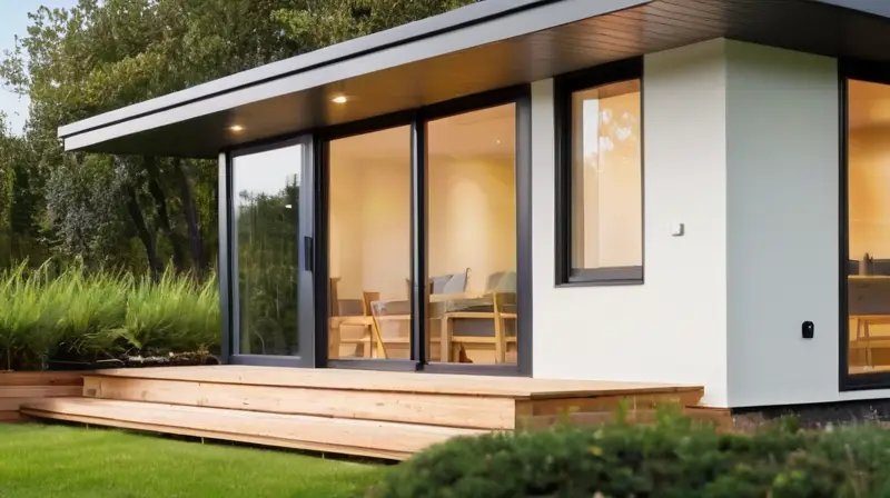 Casa prefabricada moderna con diseño acogedor