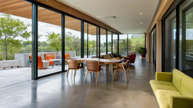 Edificio moderno que fusiona naturaleza y urbanismo