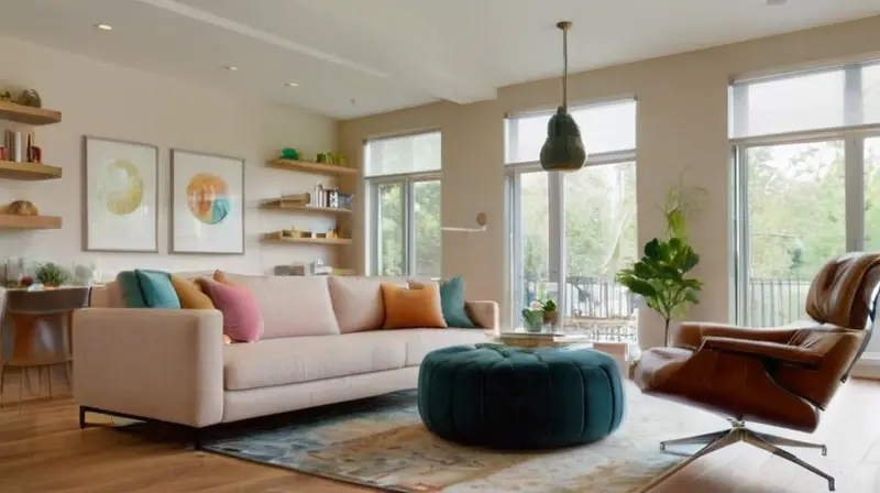 Habitación luminosa y acogedora con diseño funcional