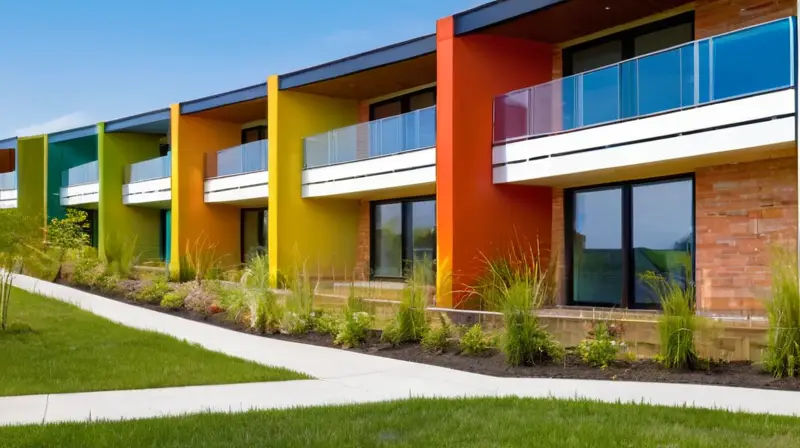 Comunidad moderna y armoniosa de casas